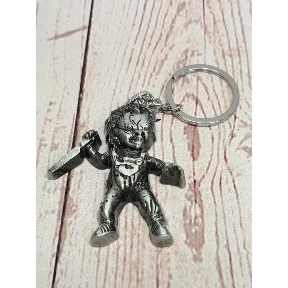 Chucky Keychain Horror Movie Serial Killer Slasher Doll Creepy Voodoo Slvr Color